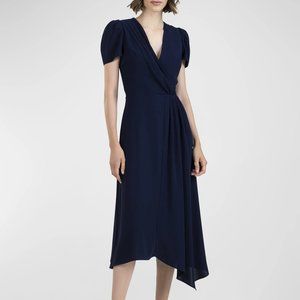 Shoshanna Fontana Draped A-Line Midi Dress